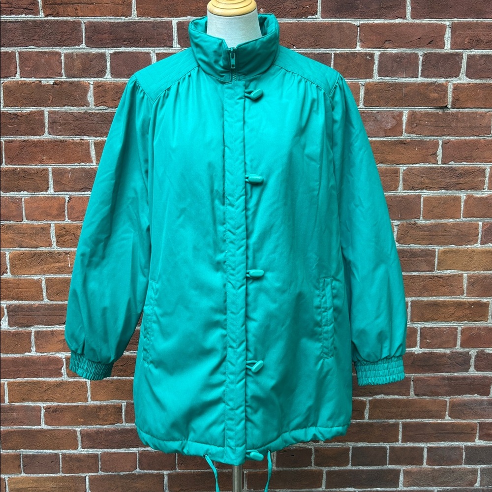 Vintage Teal Jacket Puffer Coat